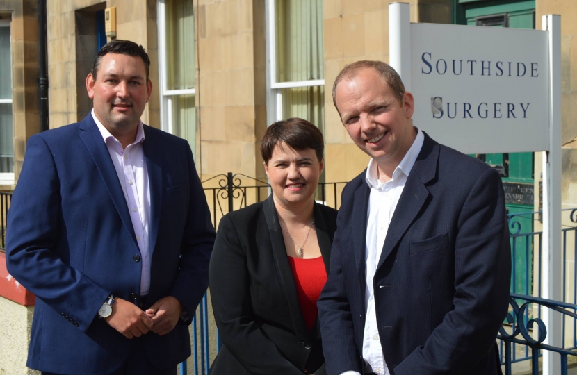 Miles Briggs MSP, Ruth Davidson MSP and Donald Cameron MSP